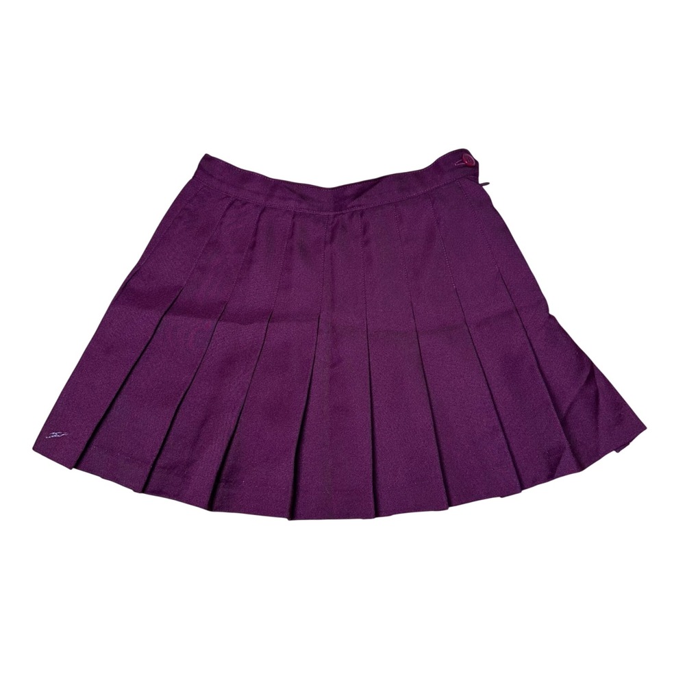 American Apparel Burgundy Pleated Tennis Skirt High Waisted Made in USA Small